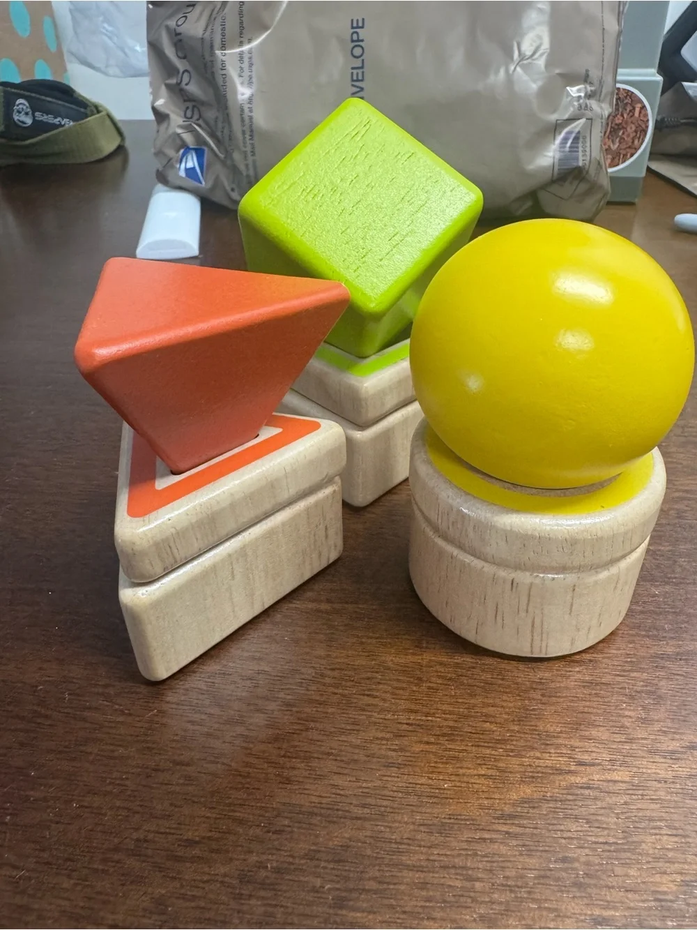 Guidecraft Spatial Concepts Shape Sorter Yellow, Lime, Orange replacement block